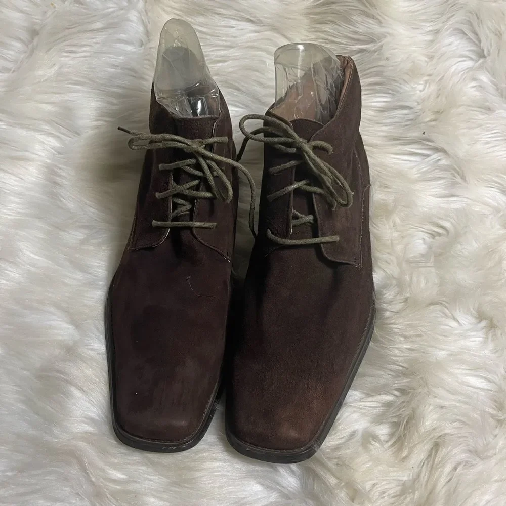 Fratelli Select leather Brown Suede high top lace up  Men’s shoes size 10M